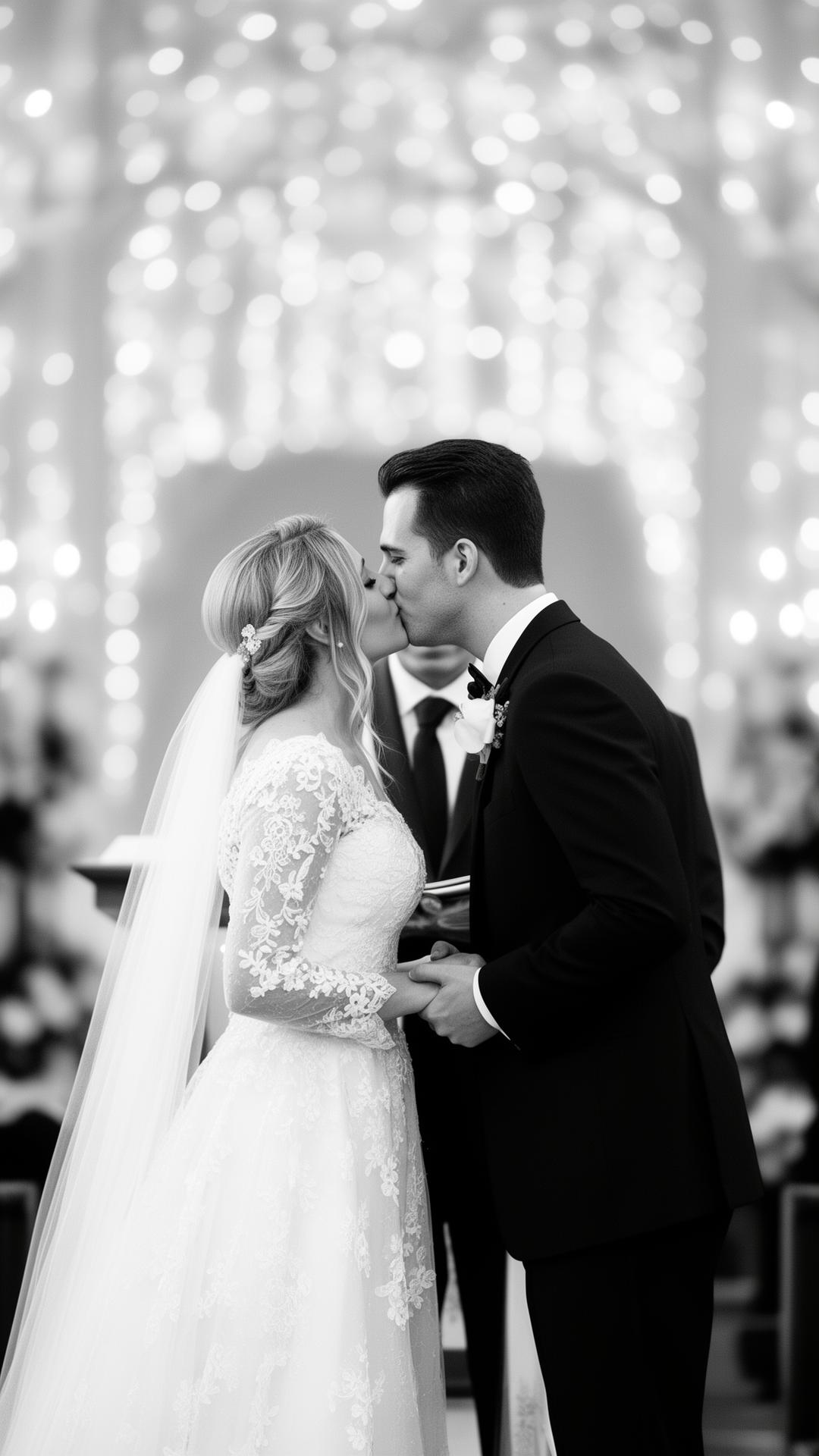 Couple at altar