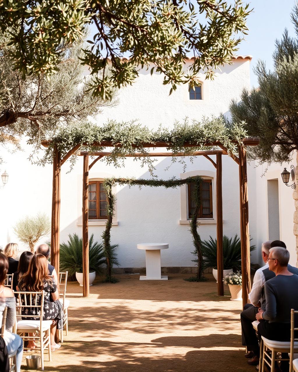 Olive grove ceremony at masseria